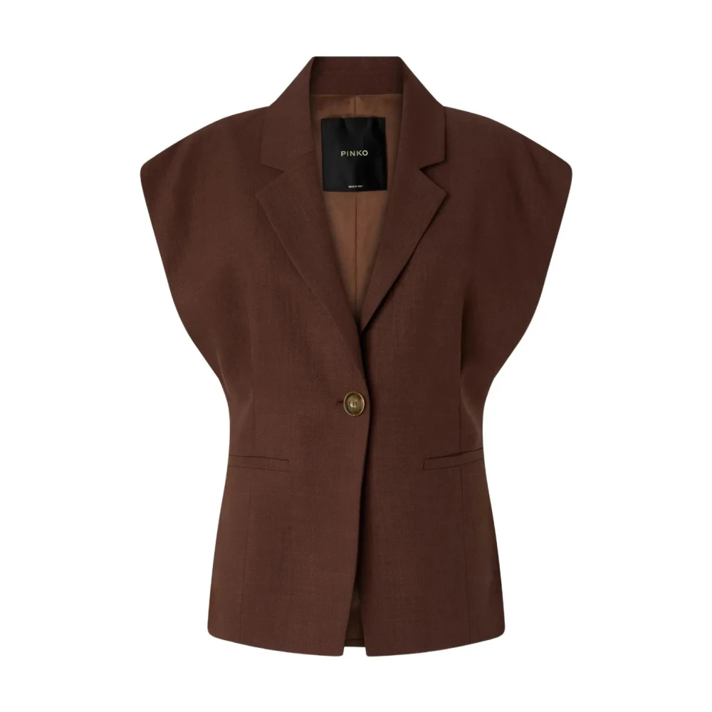 Pinko Women's Brown Floella Jacket - Blazers - S - Jackets