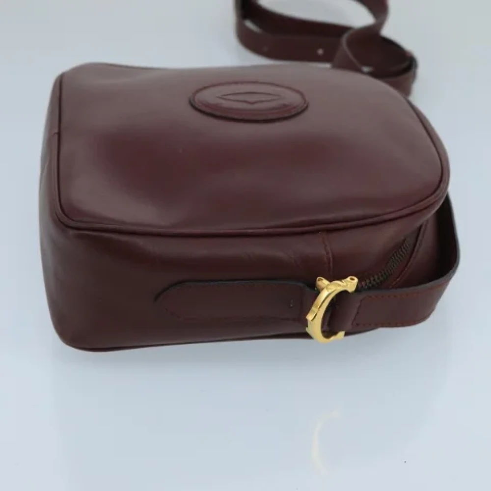 Cartier Vintage Pre-owned Leather shoulder-bags Red Dames