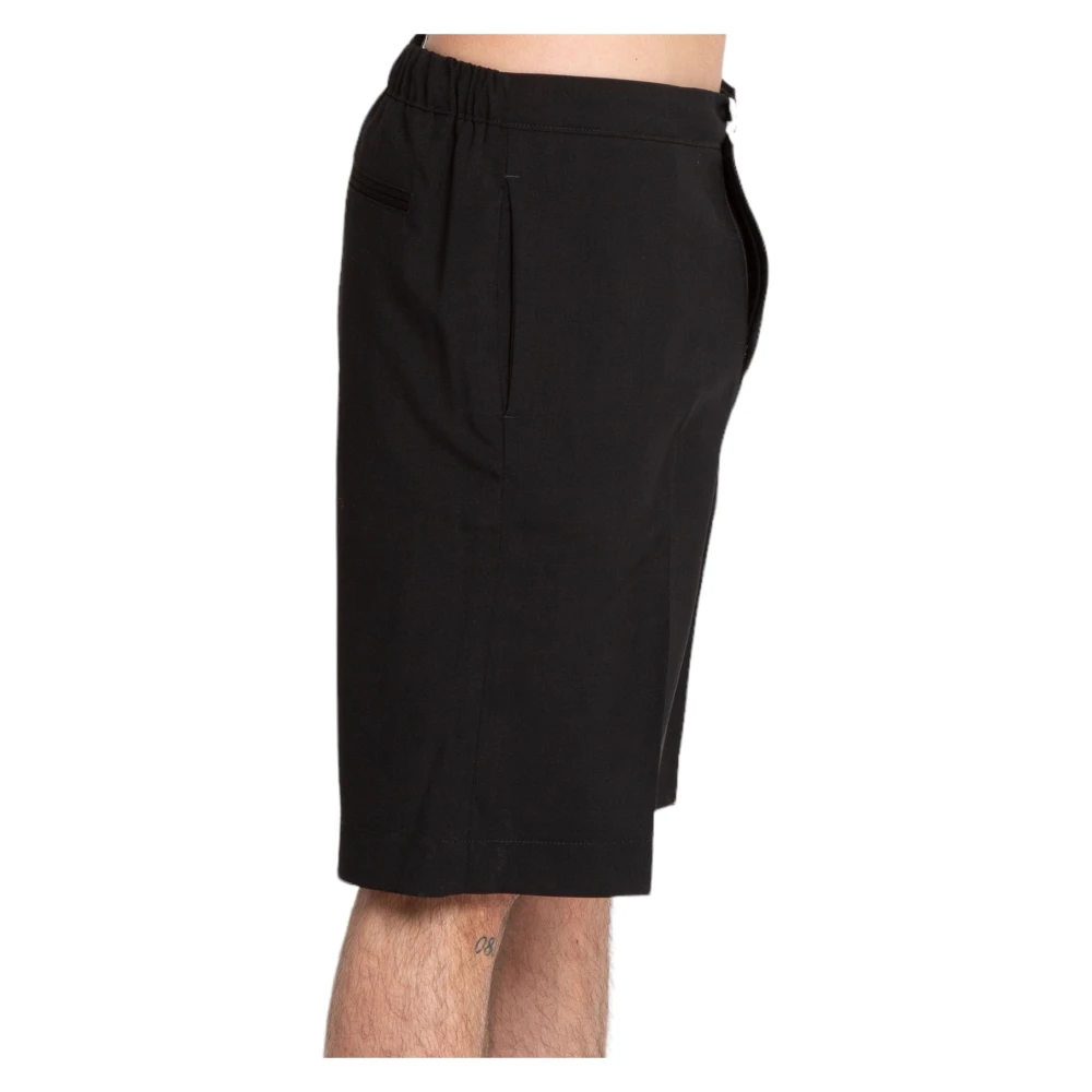 Costumein Fijne Wollen Shorts in Jean Stijl Black Heren