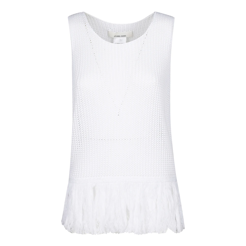 Liviana Conti Wit Elegant Tank Top White Dames