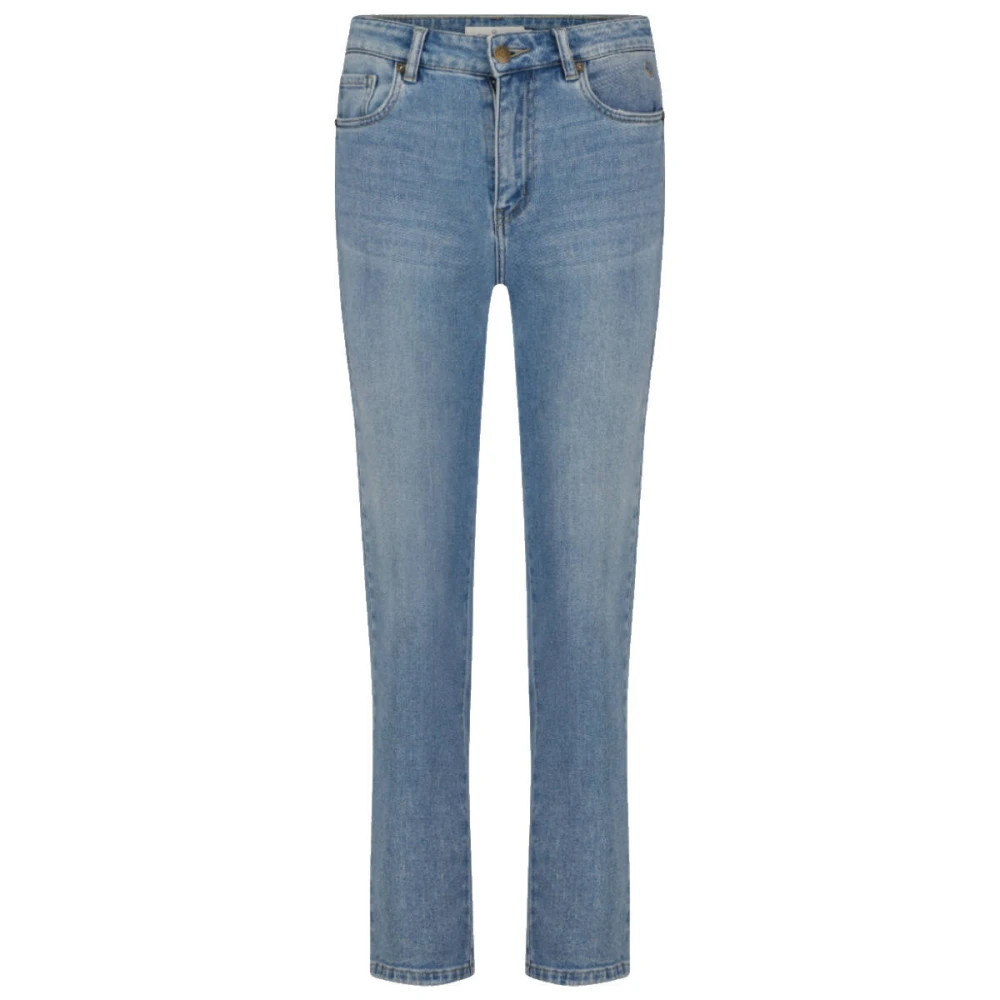 Circle of Trust cropped high waist mom jeans CHLOE medium blue denim