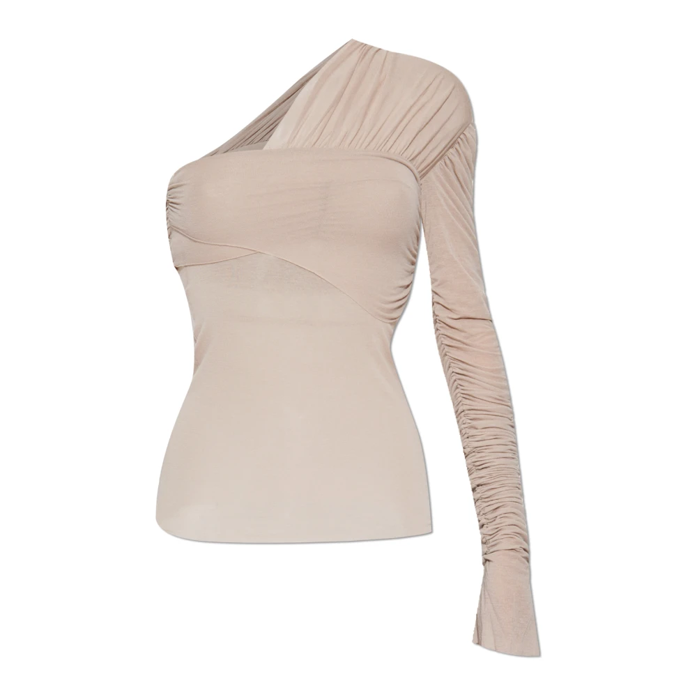 The Mannei Draped Top Beige Dames