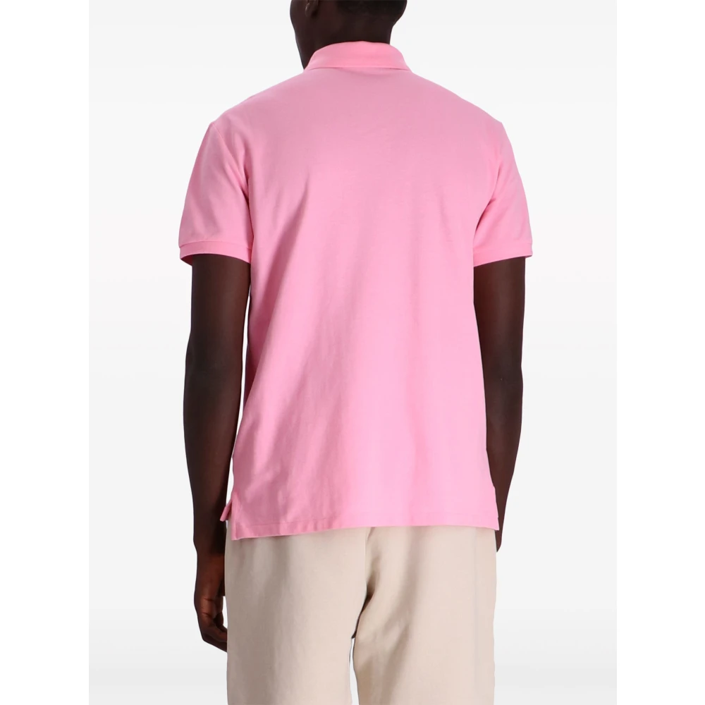 Polo Ralph Lauren Aangepaste Slim Fit Katoen Mesh Polo Pink Heren