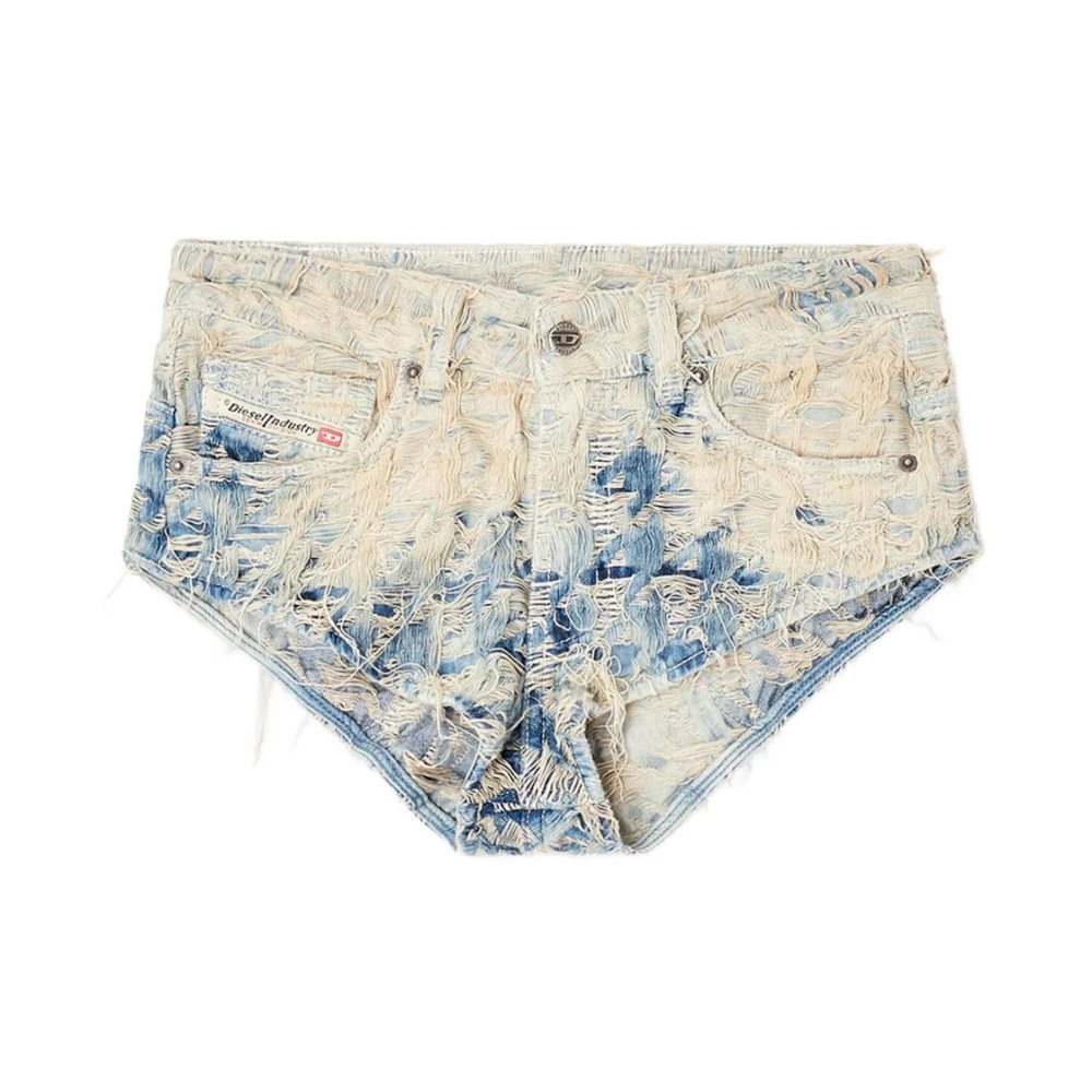 Diesel Women's Blue Denim Shorts, W26, Denim Shorts