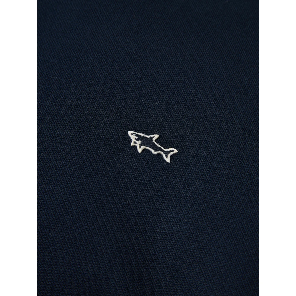 PAUL & SHARK Geborduurd Logo Katoenen Poloshirt Blue Heren