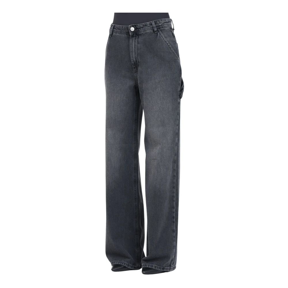 Only Zwarte Cargo Jeans Straight Fit Black Dames