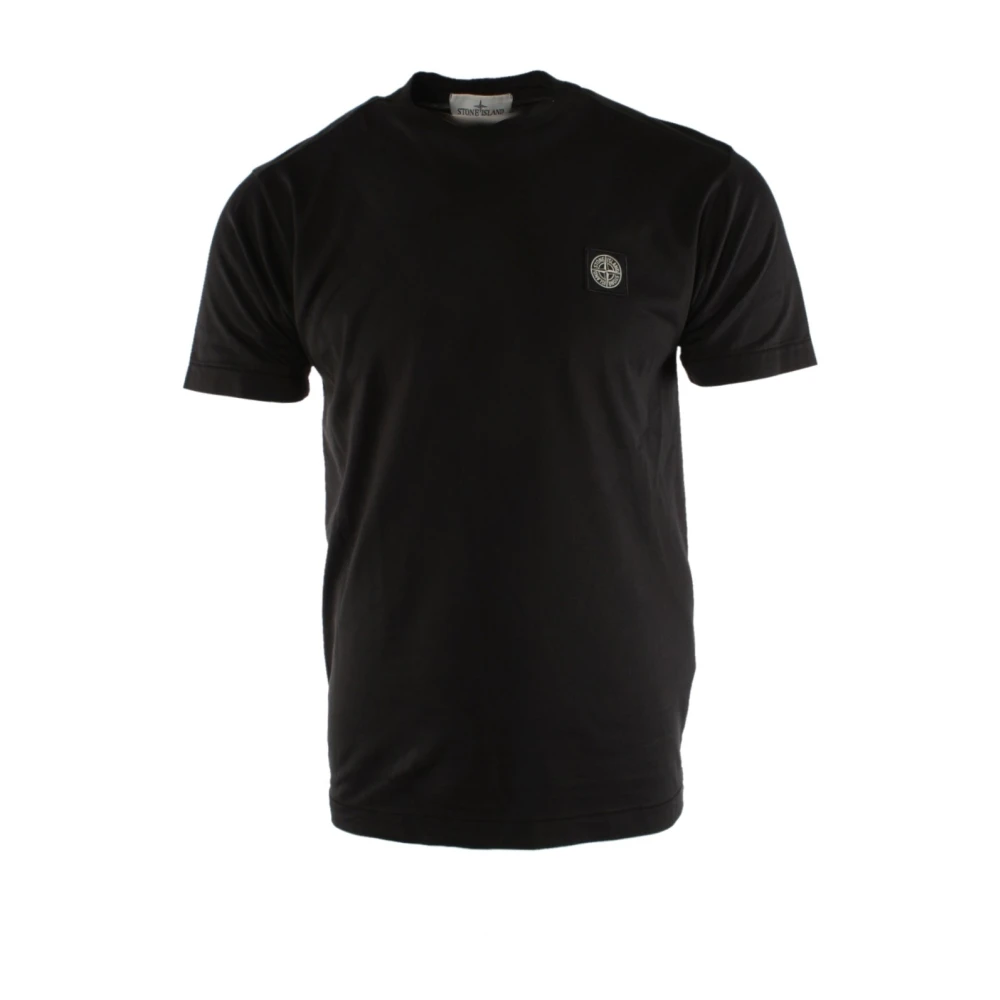 Stone Island Korte Mouw Slim Fit T-shirt (Zwart) Black Heren
