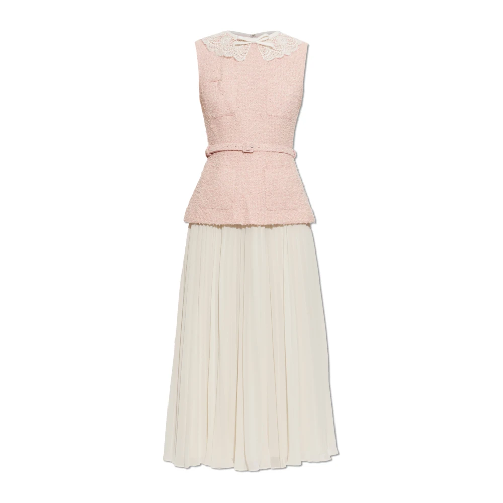Self Portrait , Party Dresses, Female, Pink, Xs, Lurex Thread Dress