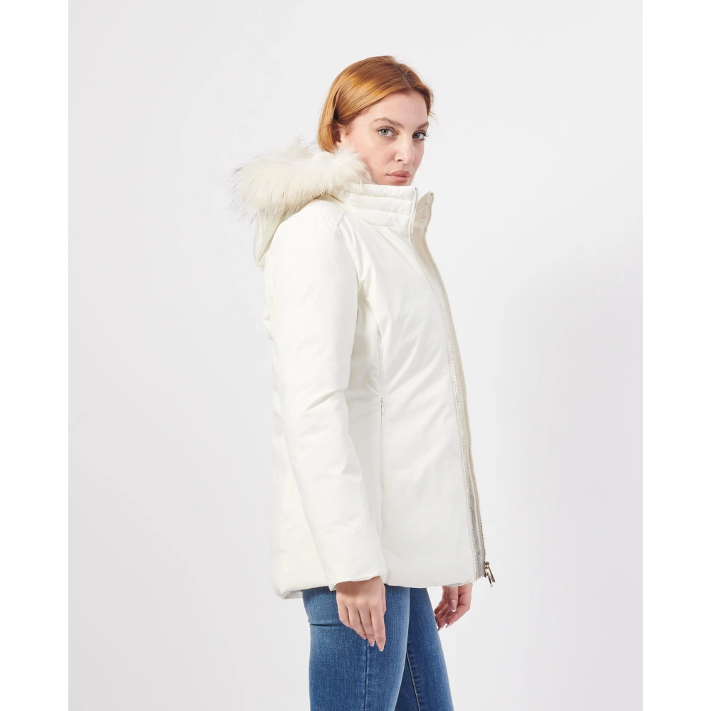 YES ZEE Ivoor Softshell Jas met Bont Capuchon Beige Dames