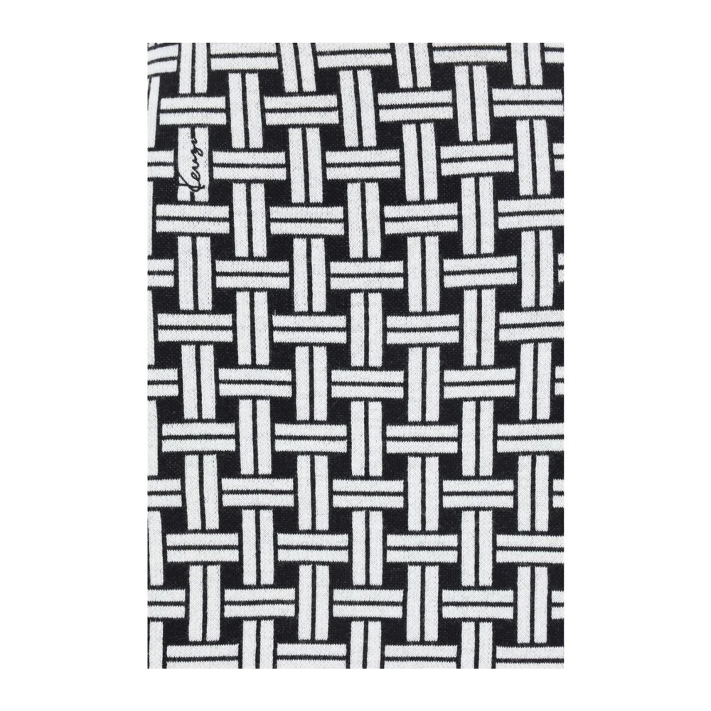 Kenzo Geometrische Optische Midi Rok White Dames