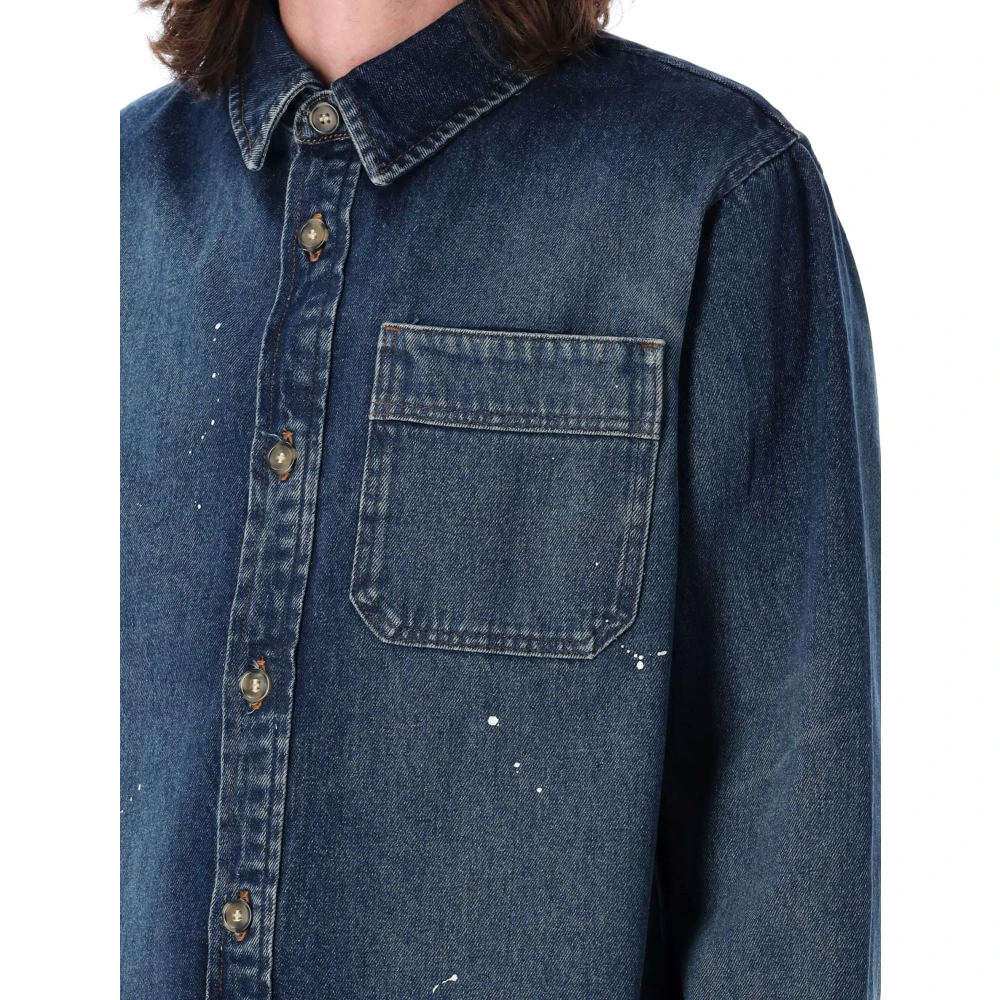 A.p.c. Denim Overshirt Basile Stijl Blue Heren