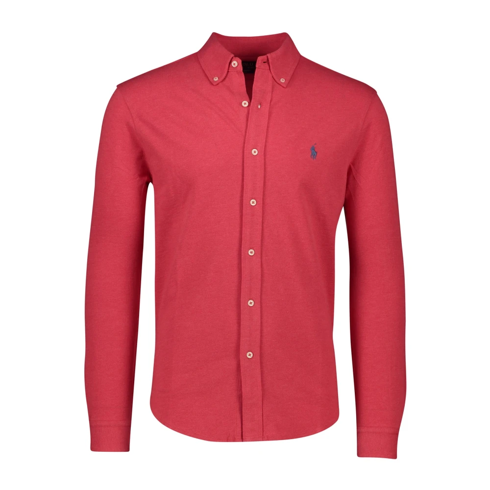 Ralph Lauren Men's Red Long-Sleeve Shirt