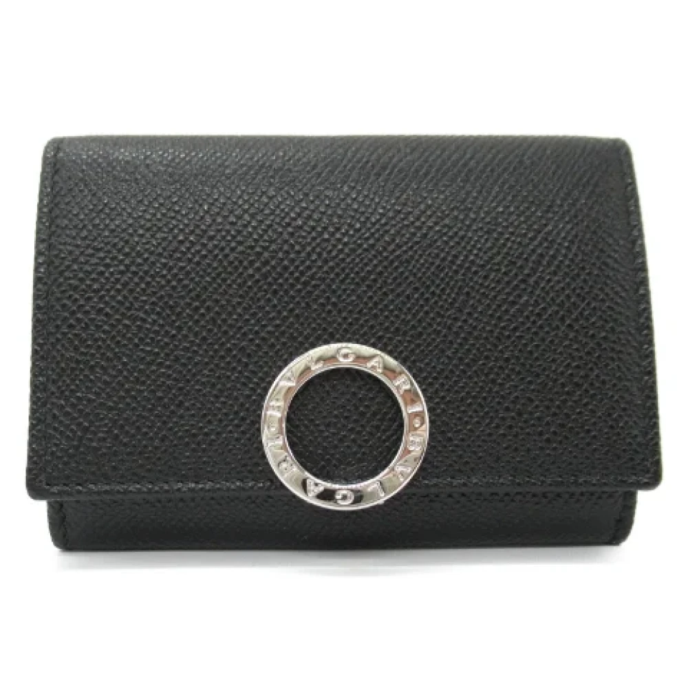 Bvlgari Vintage Pre-owned Leather wallets Black Dames