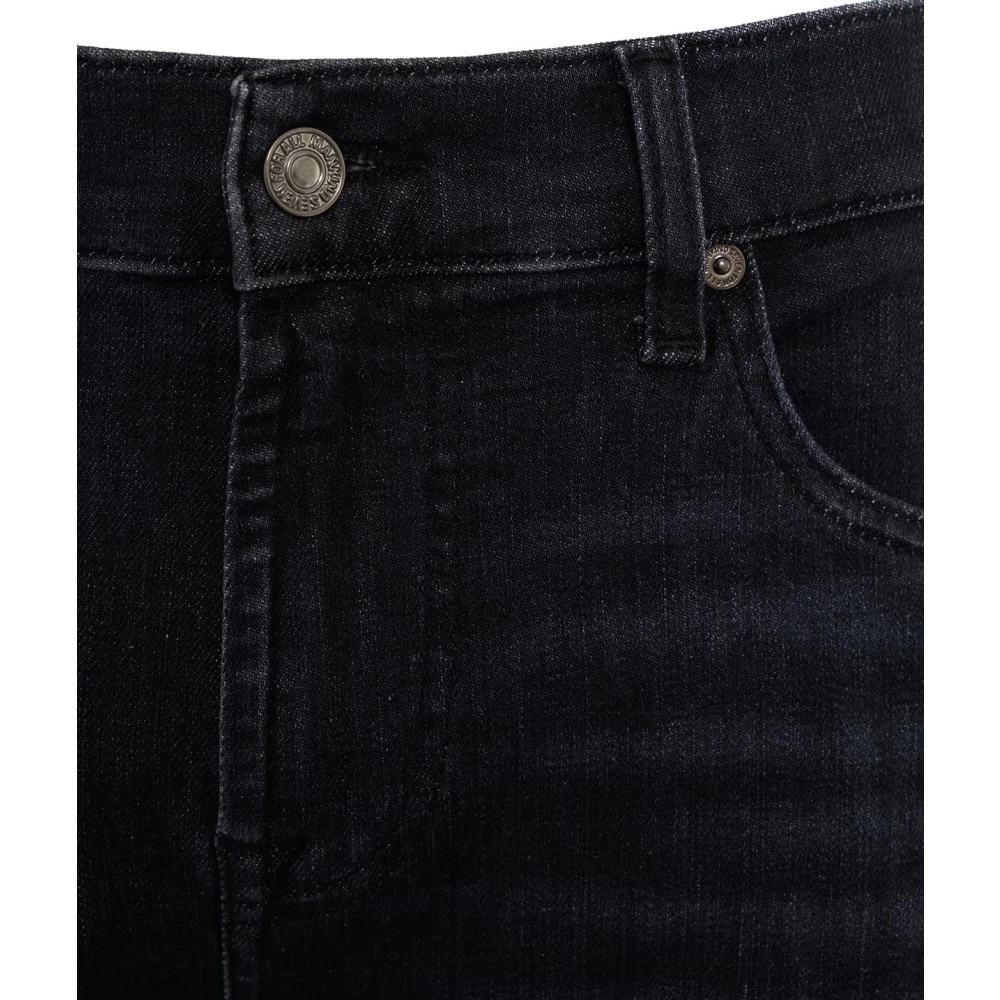7 For All Mankind Slim Fit Jeans met Logo Details Black Heren