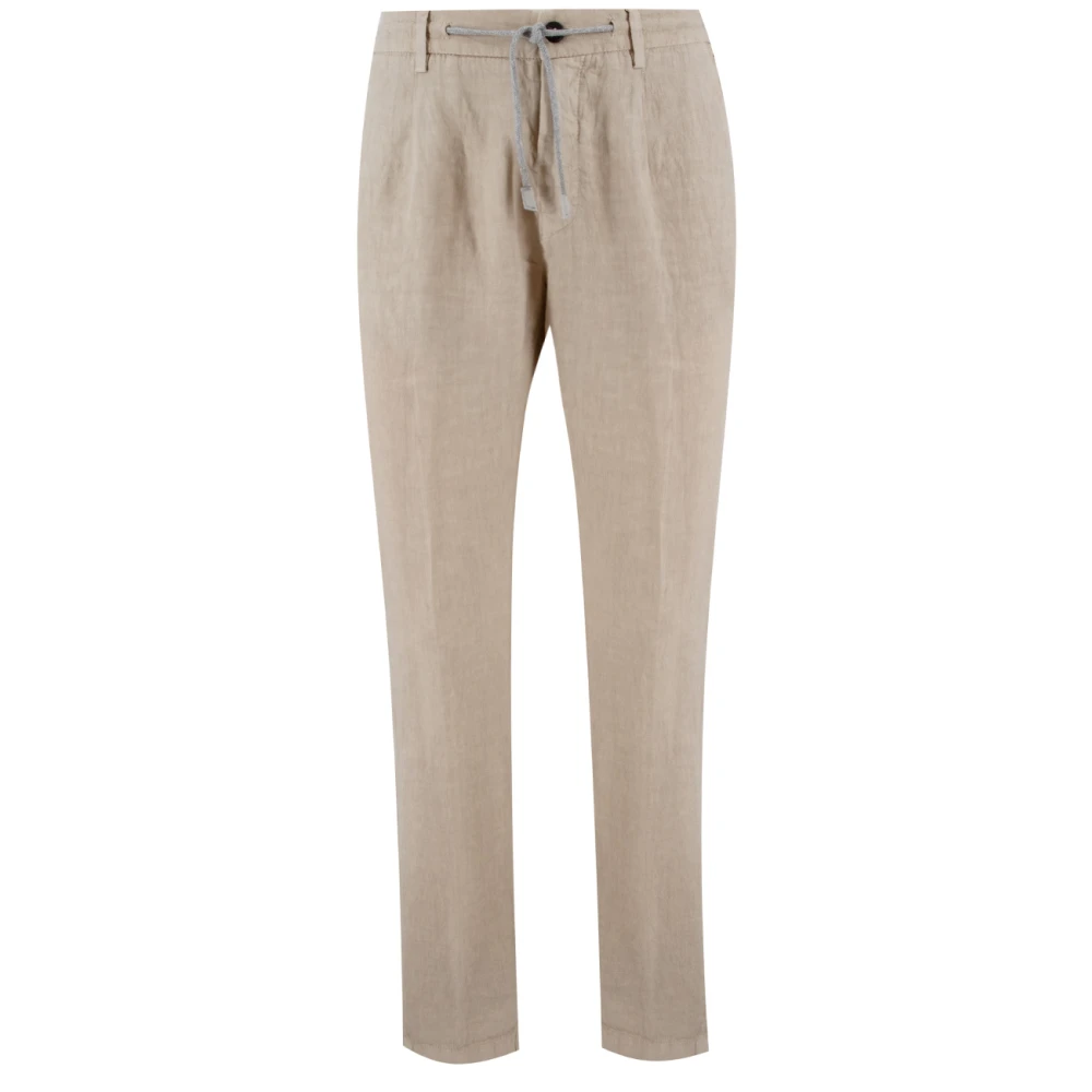 Eleventy Men's Beige Slim-Fit Trousers, W36, Slim-Fit Trousers