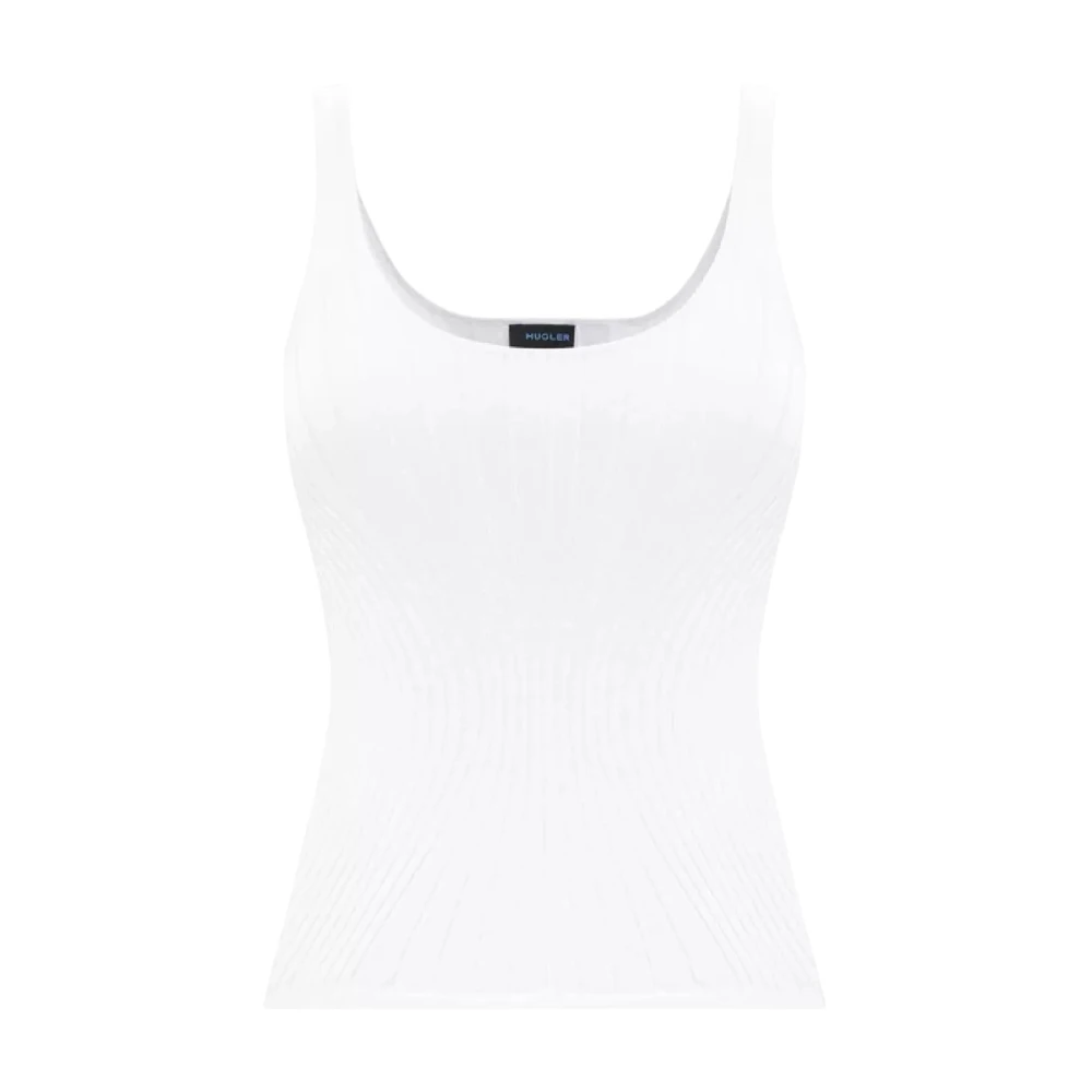 Mugler Wit Gebreid Hemdje White Dames