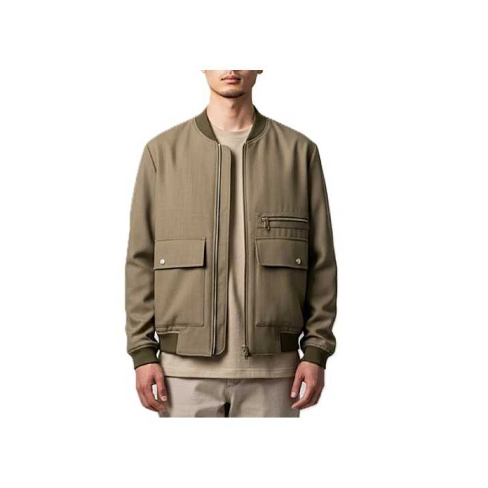Paul Smith Men's Brown Wool Blouson - Bomber Jackets - L - Jackets