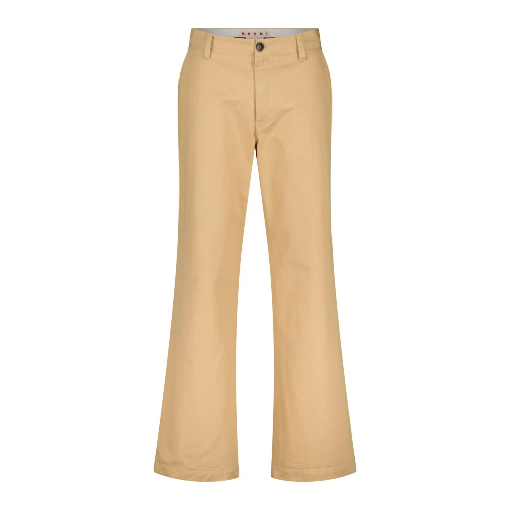 Marni Wide Trousers Brown Dames