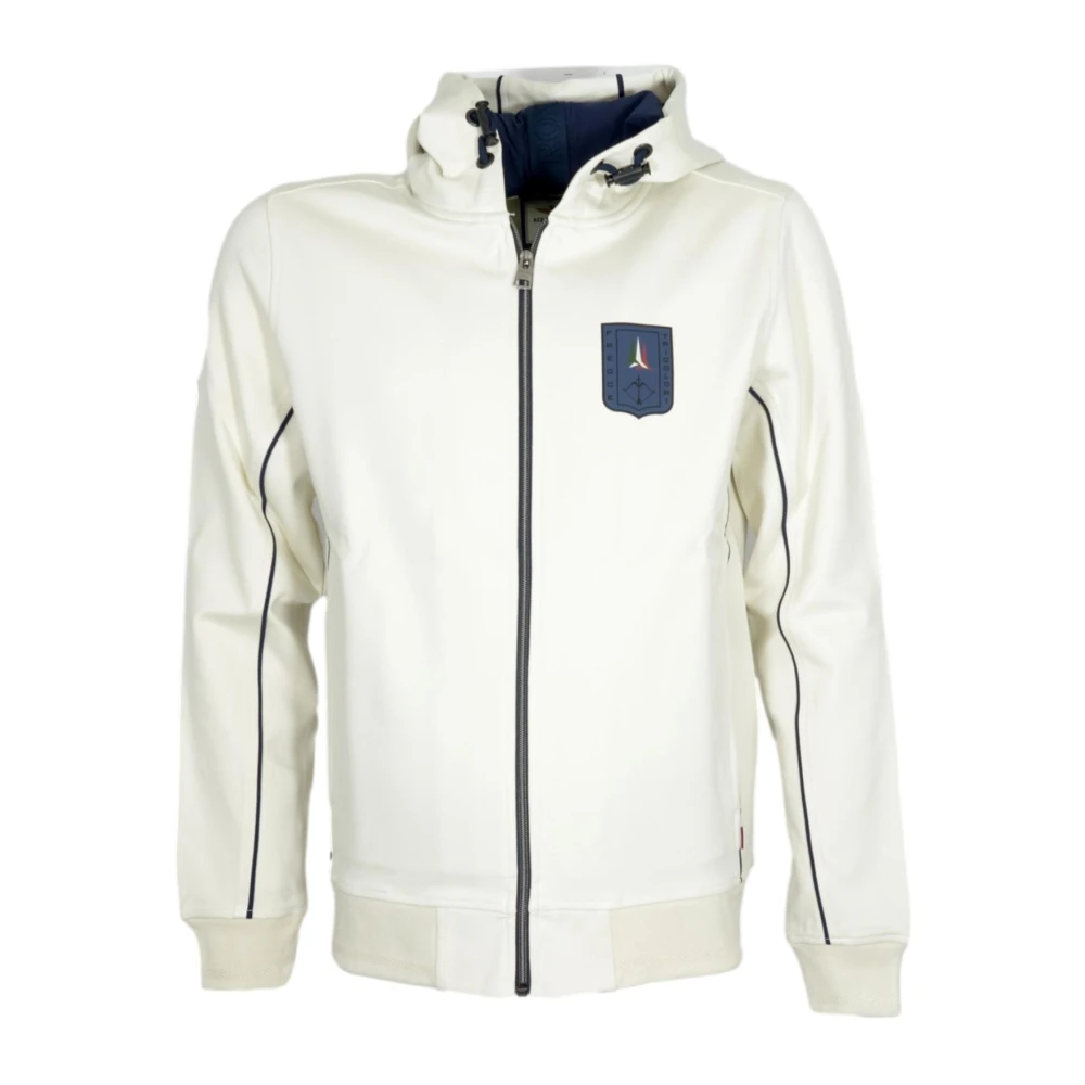 Aeronautica Militare Men's White Zip-Throughs, 2XL, Fe2064uf00667 Hoodie