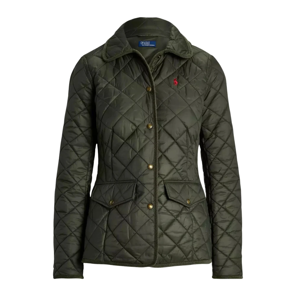 Ralph Lauren Groene gewatteerde jas Green Dames