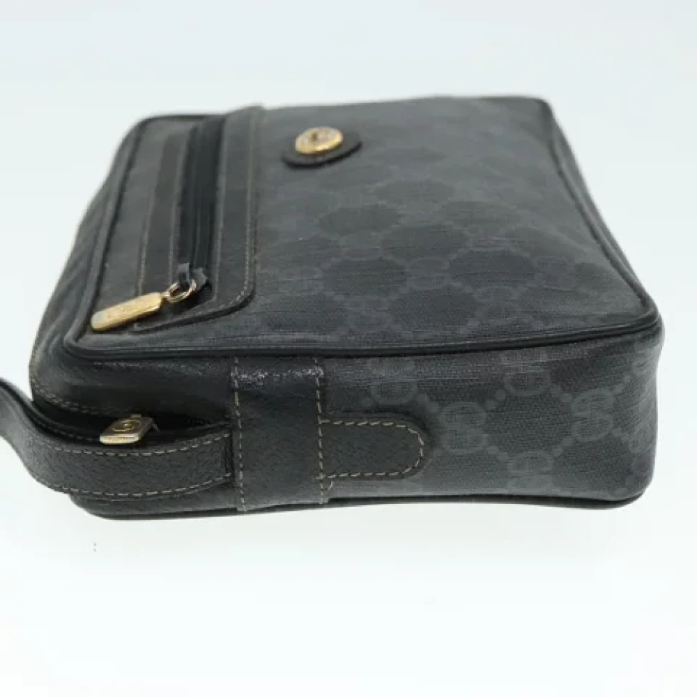 Gucci Vintage Pre-owned Leather clutches Black Dames