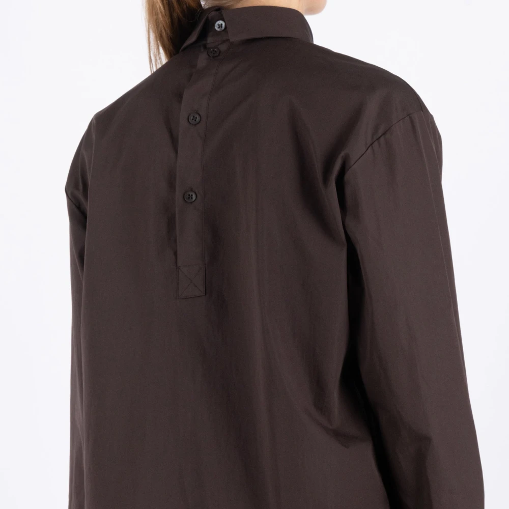 Dries Van Noten Bruine Katoenen Overhemd Brown Dames