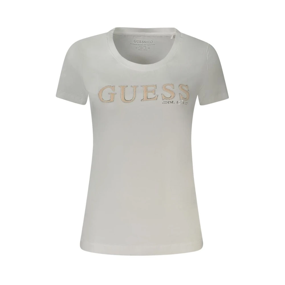 Guess Witte Katoenen Tops & T-Shirt White Dames