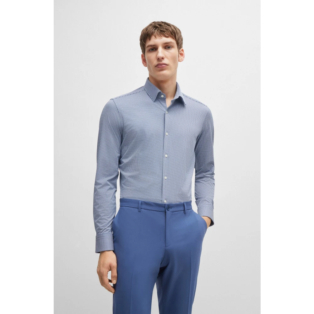 Hugo Boss Stijlvol Overhemd Blue Heren