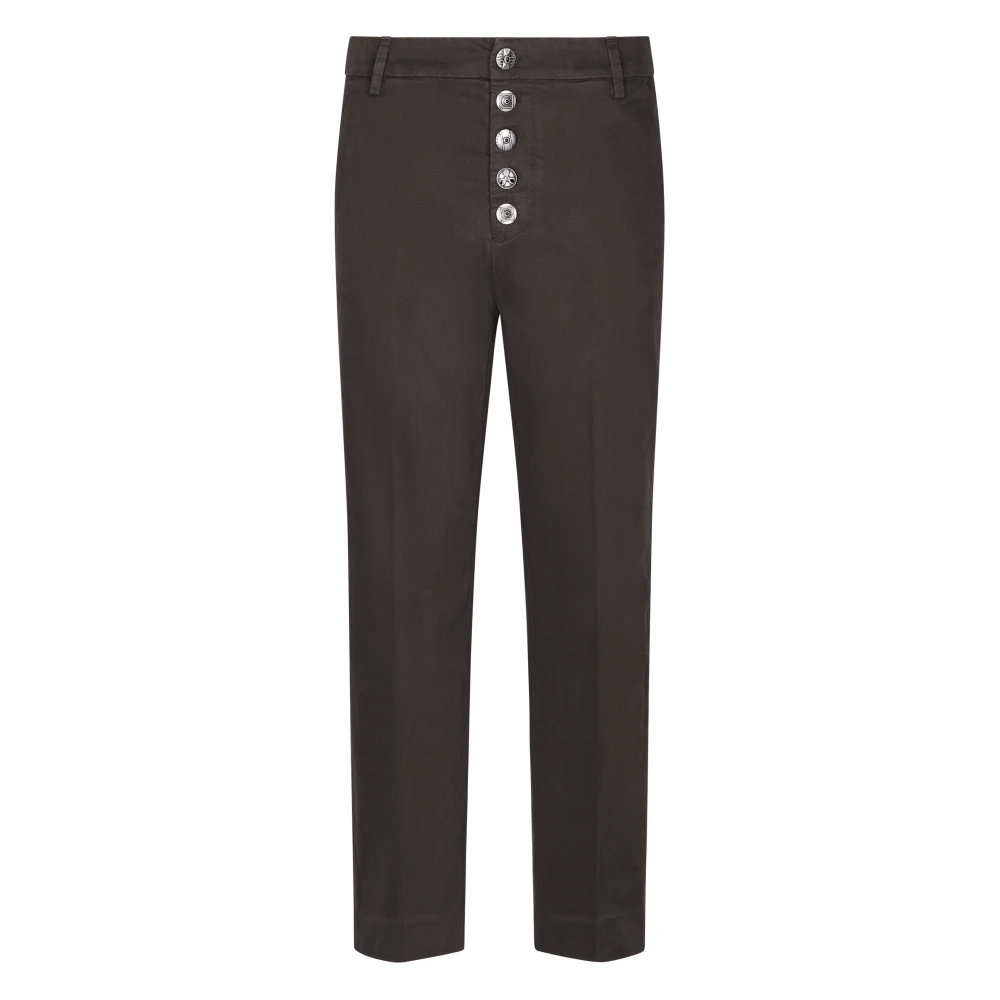 Dondup Women's Brown Slim-Fit Trousers, W26, Stylish Trousers For Men