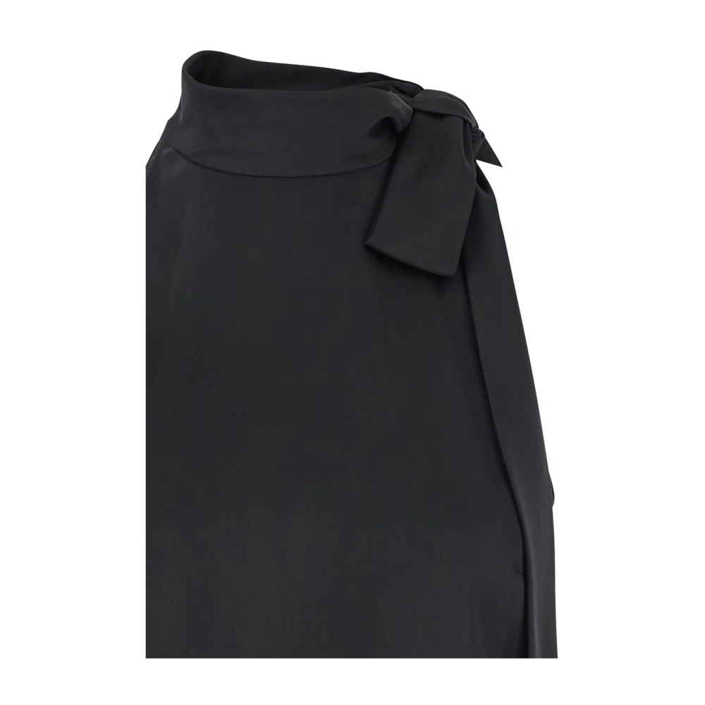 Theory Zwart Halternek Mouwloze Top Tech Stof Black Dames