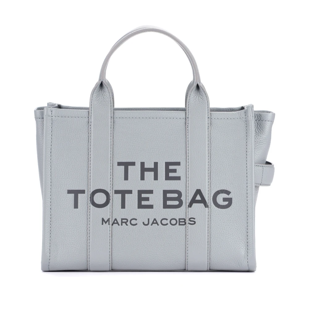 Marc Jacobs Mini Traveler Tote Bag i Pärlgrått Läder Gray, Dam