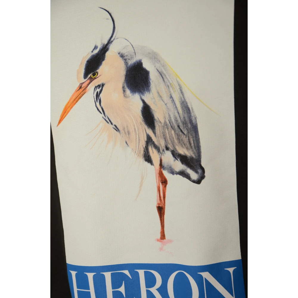Heron Preston Zwarte Vogel Geschilderde Sweaters Black Heren