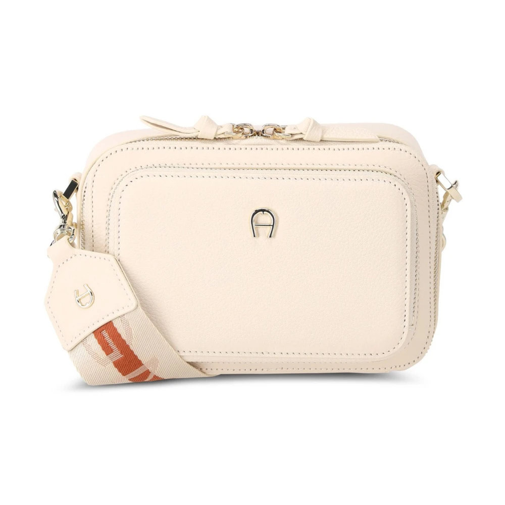 aigner Stijlvolle schoudertas met meerdere compartimenten Beige Dames