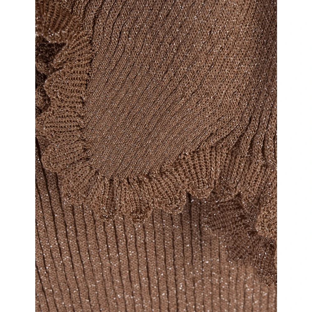 Chloé Bruine Minijurk met Golvend Patroon Brown Dames
