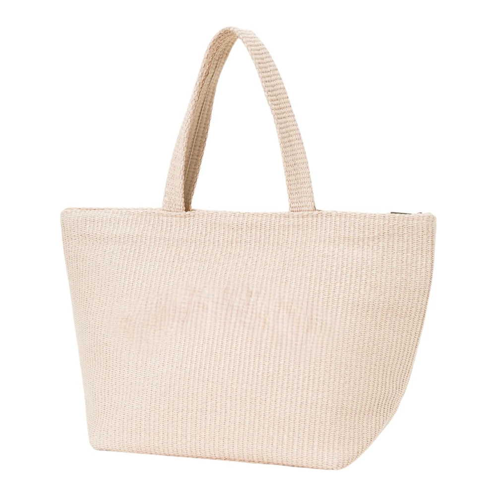 Twinset Logo Shopper Tas in Poeder Materiaal Pink Dames