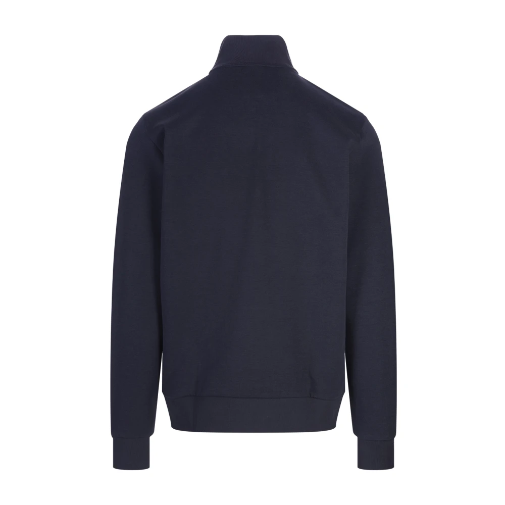 Hugo Boss Blauwe Sweatshirt met Hoge Kraag Blue Heren