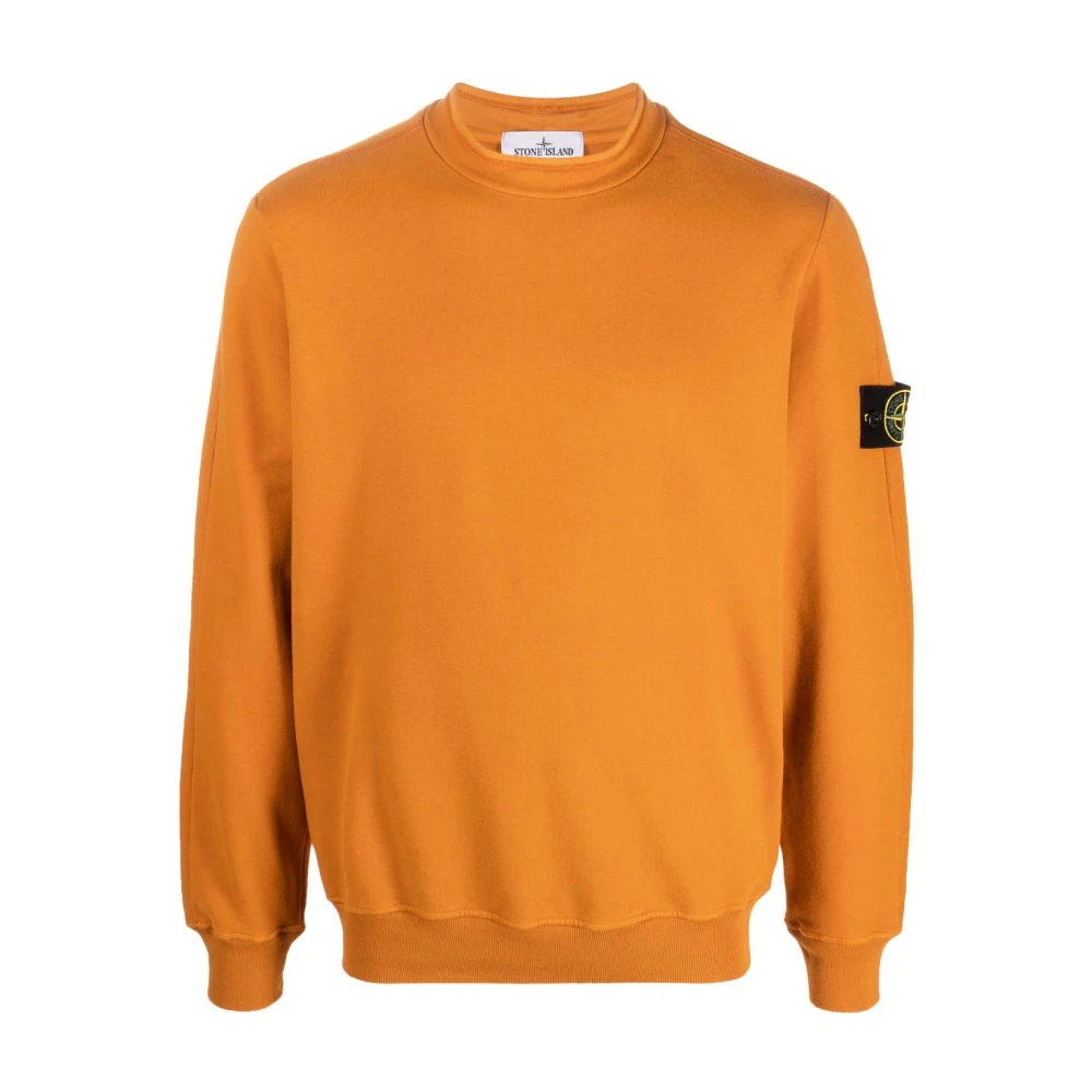 Stone Island Oranje Aw23 Stijlvolle Sweatshirt Upgrade Orange Heren