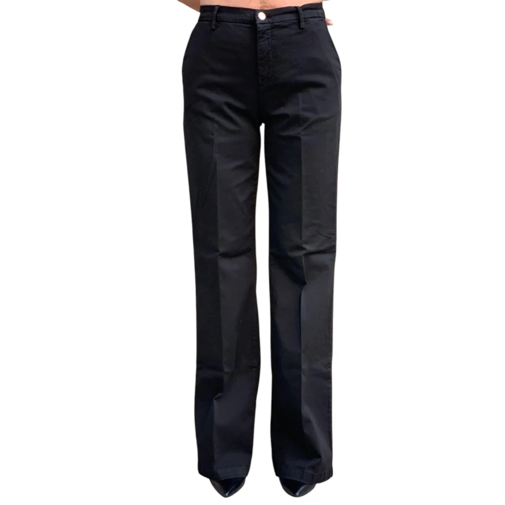 Liu Jo Flare Broek Lichtgewicht Broek Black Dames