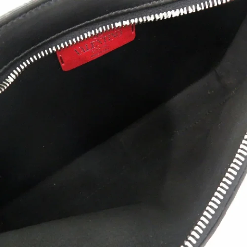 Valentino Vintage Pre-owned Leather crossbody-bags Black Heren