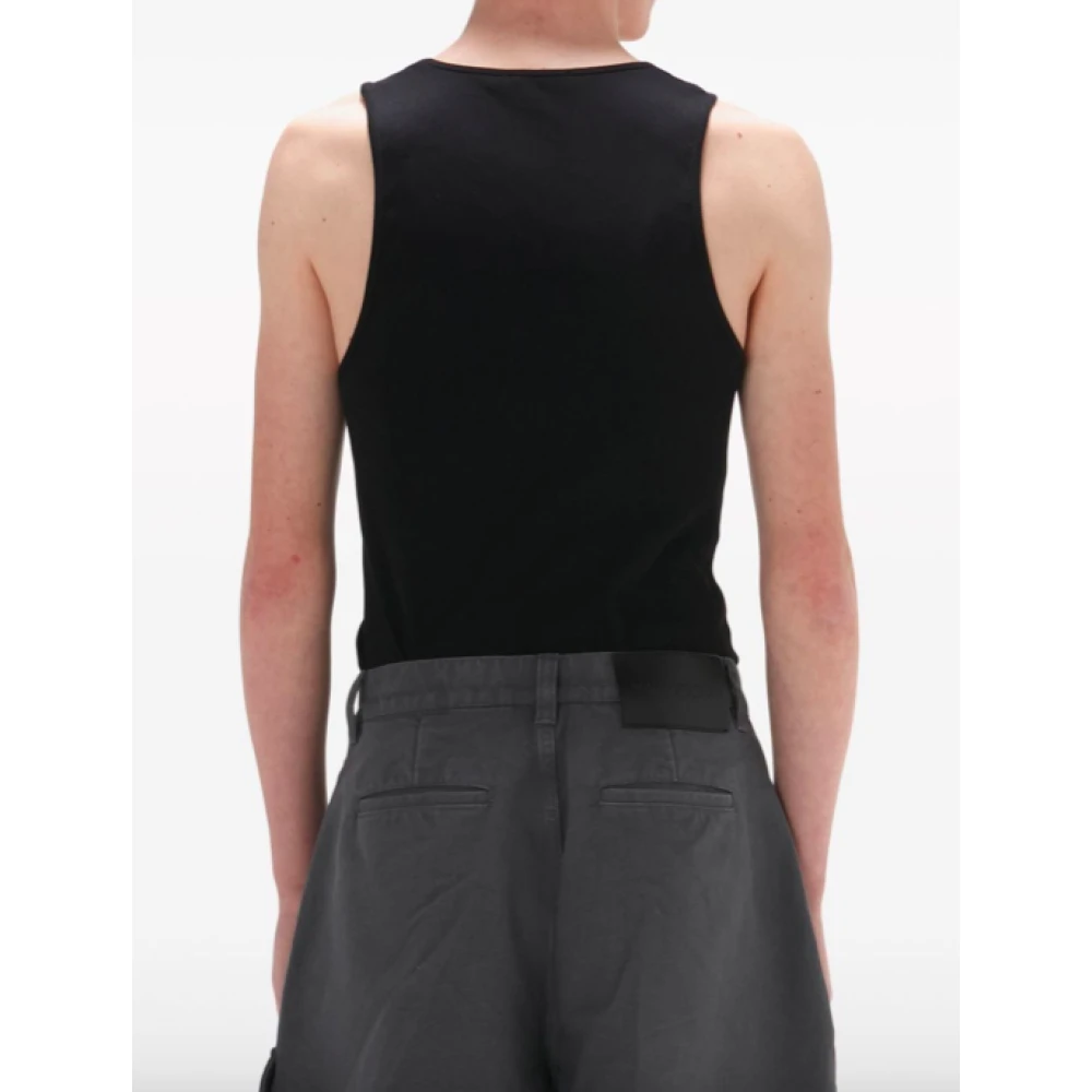 JW Anderson Zwarte Geborduurde Vest Black Heren