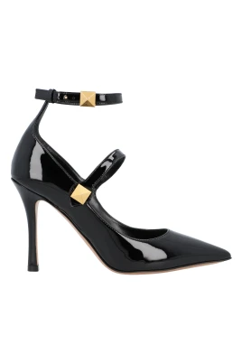 Rockstud Pointed Toe Ankle Pumps