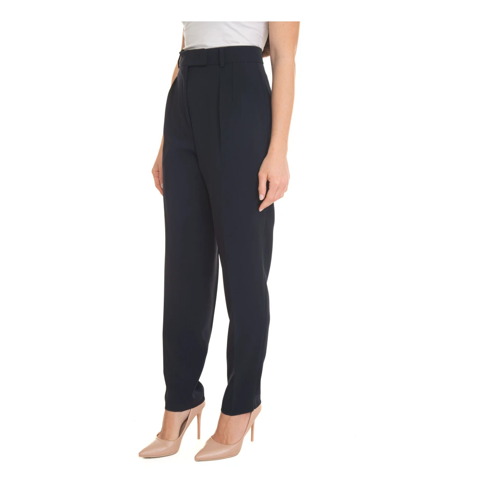 Max Mara Studio Era Soft Cady Broek Blue Dames