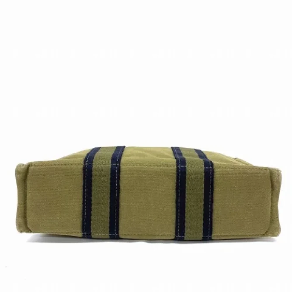 Hermès Vintage Pre-owned Canvas handbags Green Dames