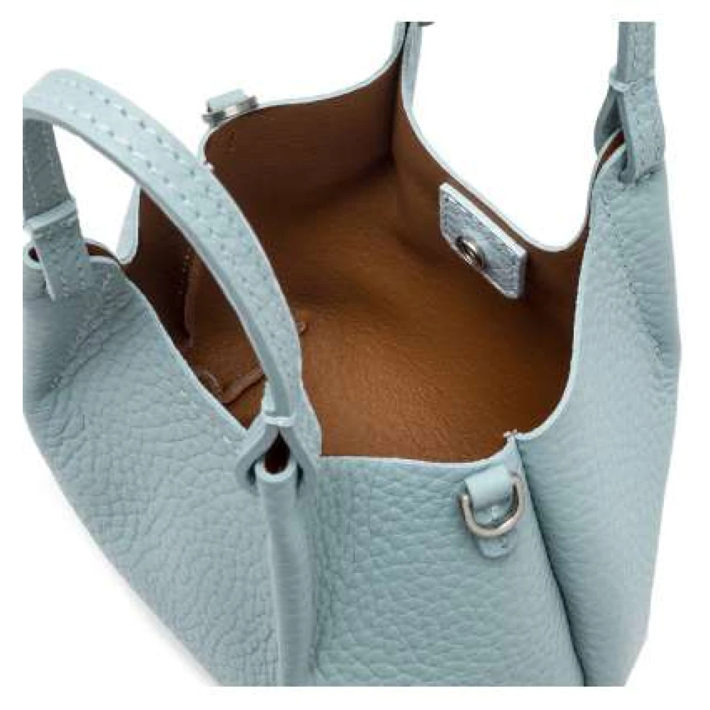 Gianni Chiarini Moderne leren handtas met magneetsluiting Blue Dames