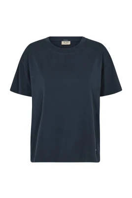 Marinblå Basic Tee Top Kortärmad