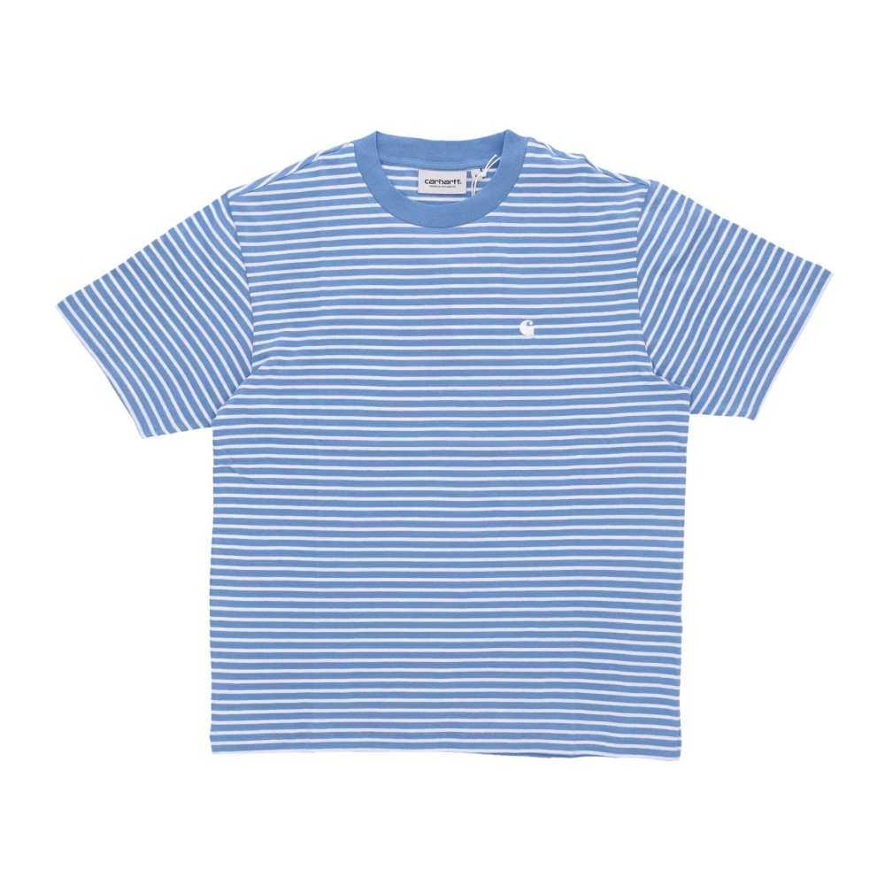 Carhartt WIP Gestreept Crew Neck T-shirt Blue Dames
