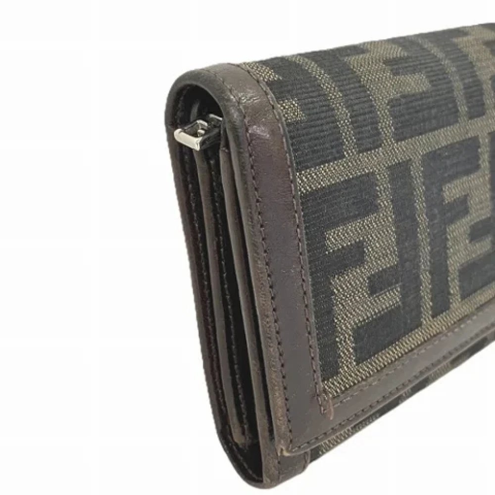 Fendi Vintage Pre-owned Canvas wallets Gray Dames
