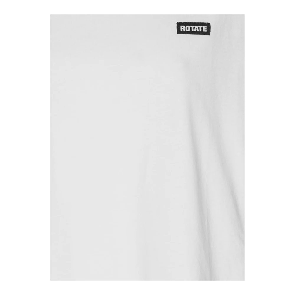 Rotate Birger Christensen Logo Patch T-Shirt White Dames