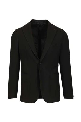 Ofodrad blazer i texturerad bomullsjersey