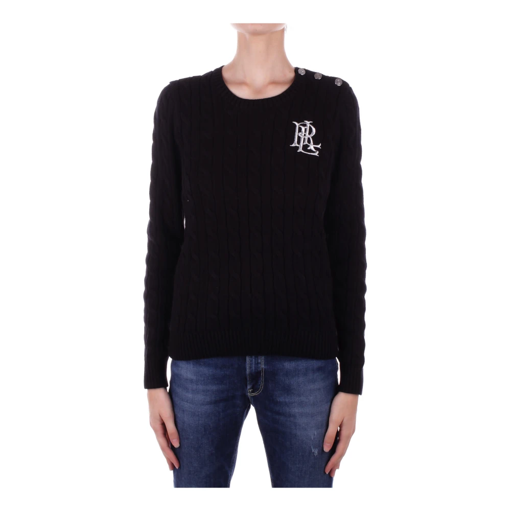 Ralph Lauren Women's Black Round-Neck Knitwear, Xs, Jumpers
